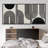 Black Mid-Century Modern Contemporary Pictures Boho Home Decor - Framed Canvas Print Wall Art Work-71199177-71199178
