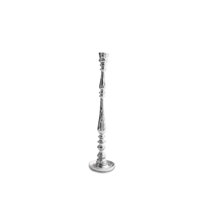 Bougeoir de table en aluminium Soho, H 15,5 po x l 3,5 po x P 3,5 po