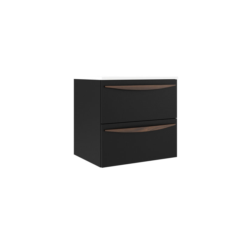 Arco 24'' Single Bathroom Vanity with Ceramic Top, Matt Black
