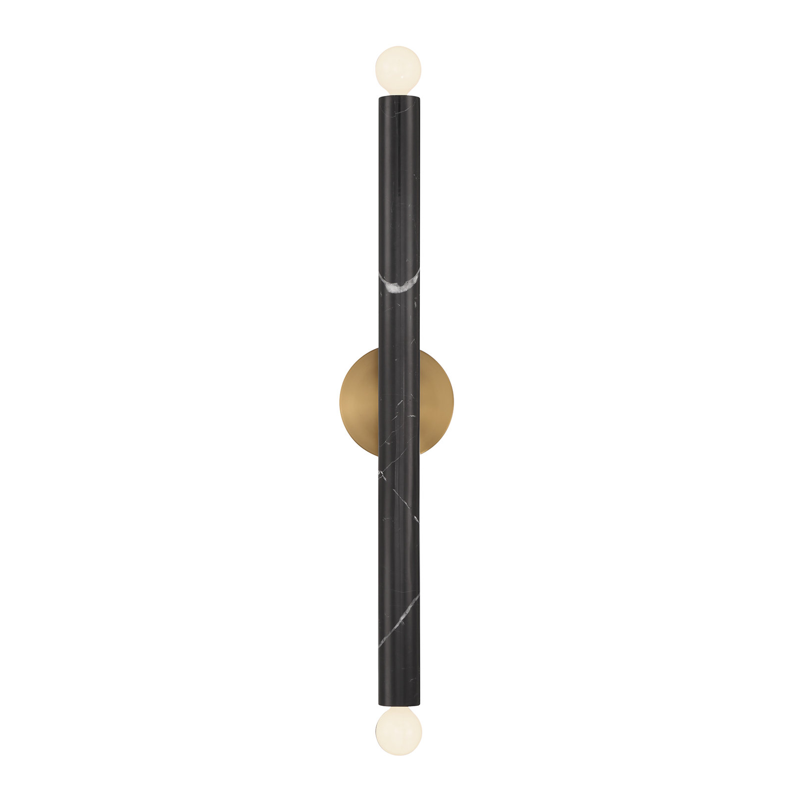 2 Light Dimmable Wall Sconces, Brass