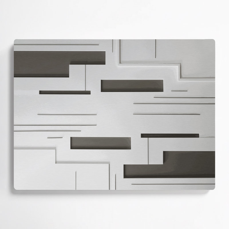 Minimalism 10 Green Metal Wall Art, 12" H x 18" W