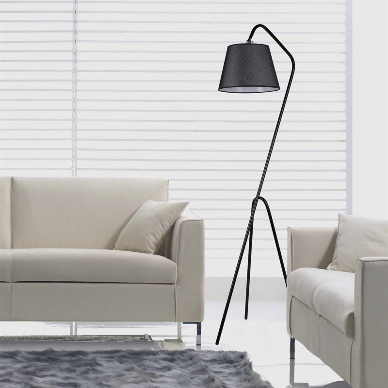 Dreadnaught 165cm Tripod Floor Lamp, Grey, Black