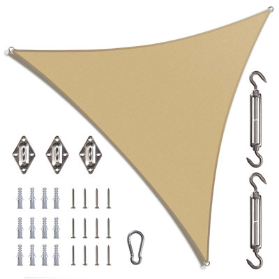Amgo Triangle Sun Shade Sail with Hardware Kit