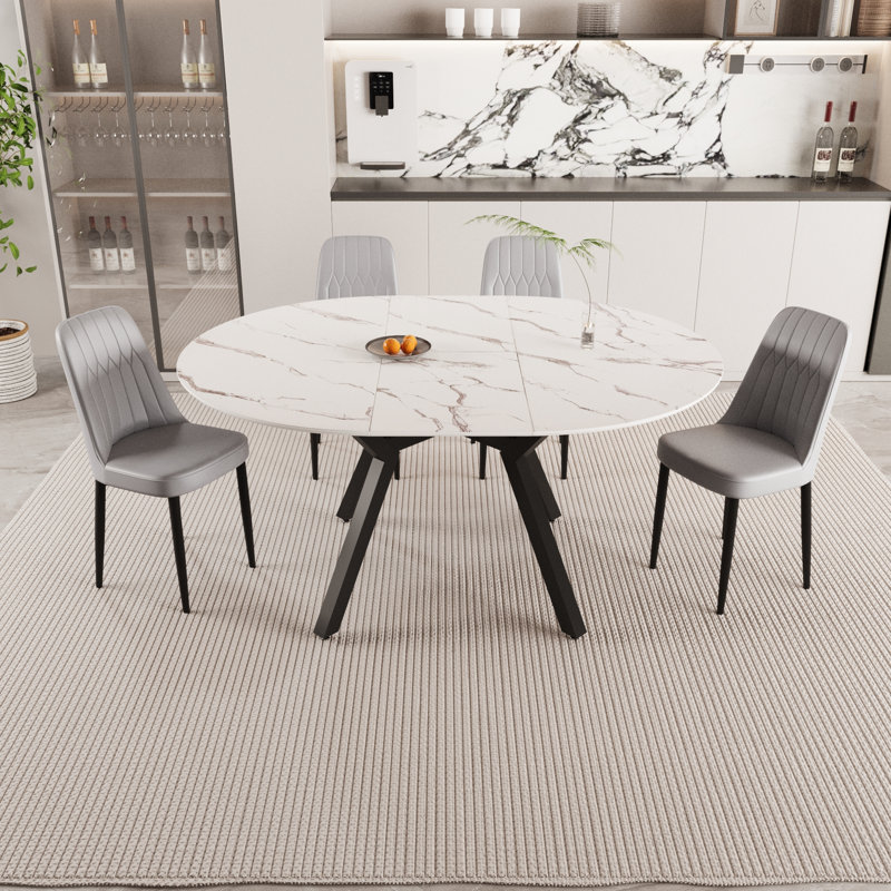 Ensembles de table de salle à manger multifonctionnels extensibles avec un design chic en MDF