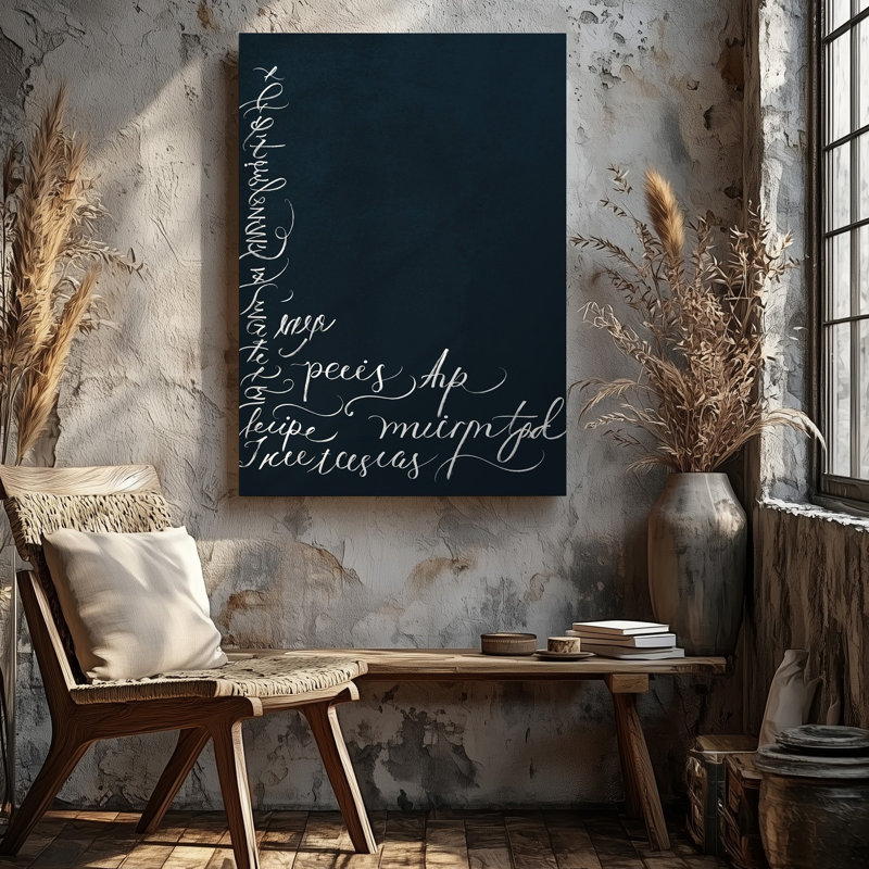 Art numérique sur toile noir, fond noir profond, H 20 po x l 30 po
