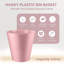 Dessa Plastic Waste Paper Bin 6L Round Waste Basket Trash Can Lightweight Rubbish Bin (Pink)
