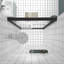 76" High Double Sliding Shower Door With Handle For Towel Hanging, Black Aluminum Frame, Easy Installation Steps Guide