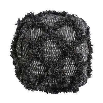 Jumanji Handcrafted Wool And Cotton Pouf