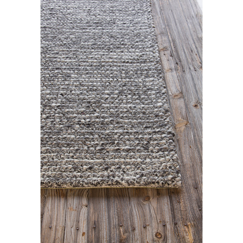 Tapis contemporain gris / ivoire Anni, Rectangle 5 pi x 7 pi 6 po