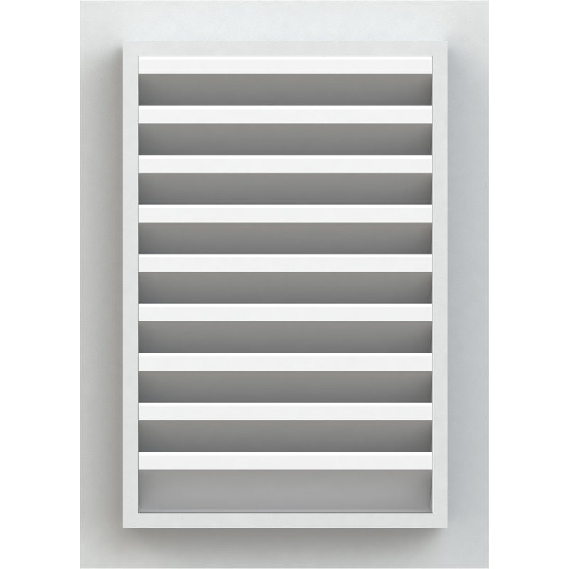 Vertical Functional Gable Vent with Flat Trim Frame, 23" H x 33" W x 3" D