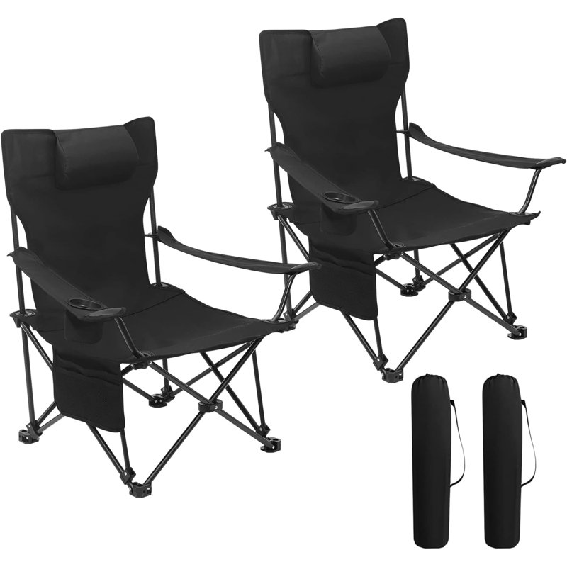 Mineo Folding Camping Chair, Black