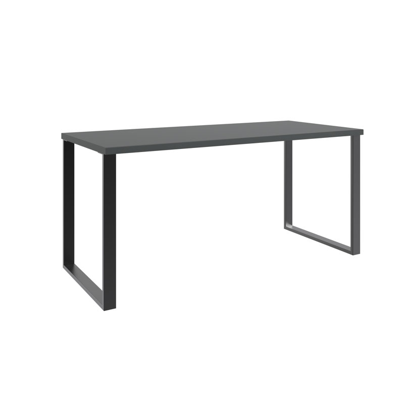 Nadica Metal Base Writing Desk, 75cm H x 160cm W x 70cm D, Grey