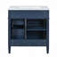 Meuble-lavabo 30 po avec lavabo supérieur, meuble-lavabo moderne avec 2 tiroirs et un tiroir basculant, meuble-lavabo simple-115688452
