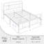 Vintage Metal Bed Frame with Diamond Pattern Headboard-1319341161