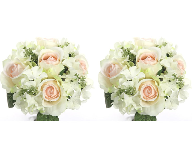 Hydrangea Arrangement, Cream/Pink