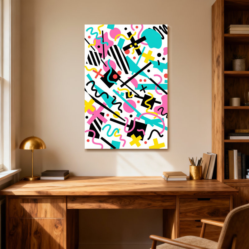 Abstract Colorful Abstract Shapes And Lines Pattern