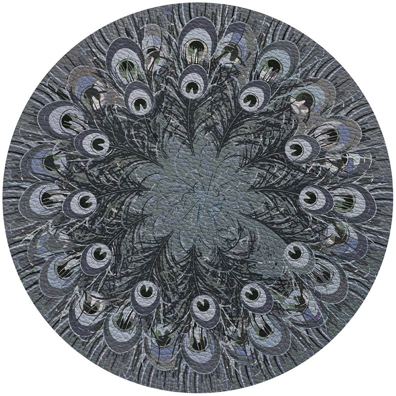 Napperon Peacock Feathers, Étain