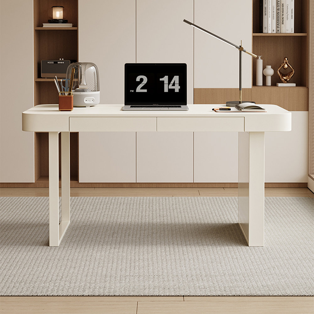 Image showcasing Latitude Run® French minimalist style desk | Wayfair