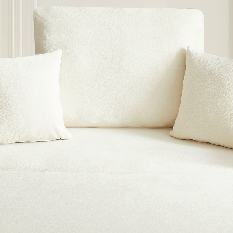 Canapé convertible en velours de 71 po avec 2 coussins Boneless, Beige