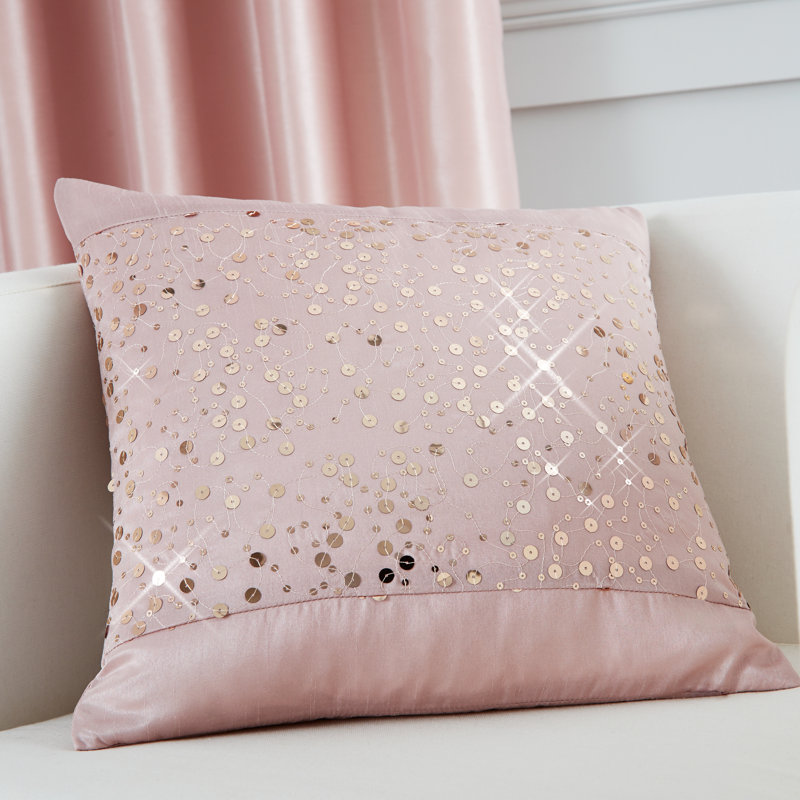 Glitzy Scatter Cushion with Filling, Pink