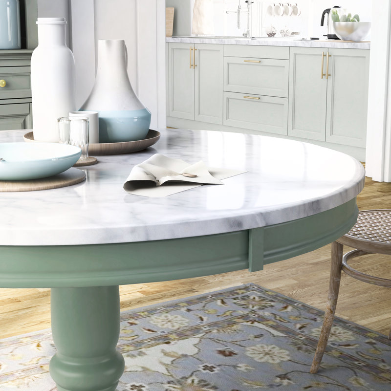 Table de salle à manger à piédestal de 42 po Jorgenson, Vert