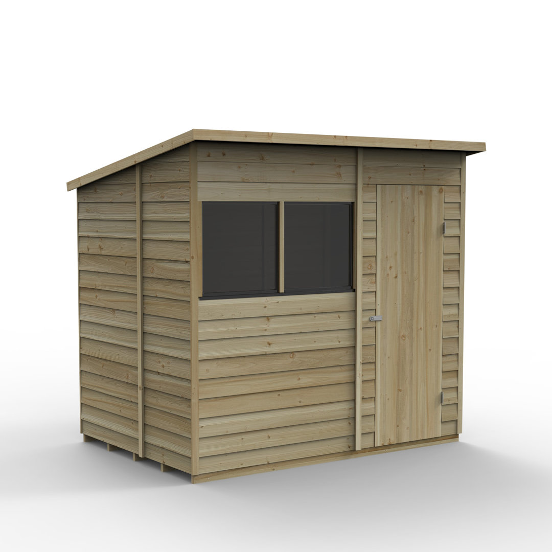 7 ft. W x 5 ft. D Solid Wood Garden Shed