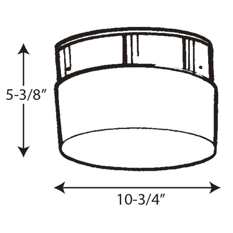 Plafonnier encastré cylindrique encastré 10,75 po Shellcove