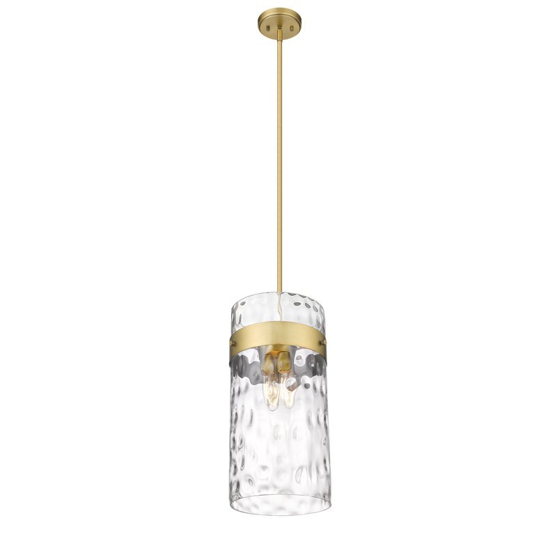 Luminaire suspendu 4 lumières Aultman, Laiton frotté