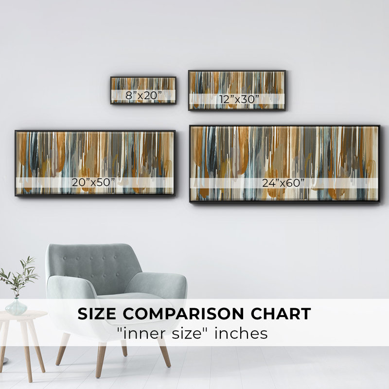 Optical Illusion- Framed Canvas, 20" H x 50" W