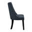 Chaises d'appoint en tissu texturé bleu-gris, pieds en bois au fini noyer foncé, salle à manger moderne, chaises de 2 lb avec capacité de poids de 250 lb, capacité pour la cuisine et