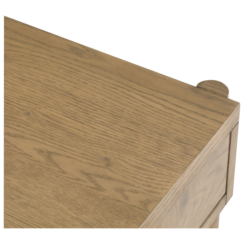 One Drawer Rectangle Drink Table, Sunlit Oak