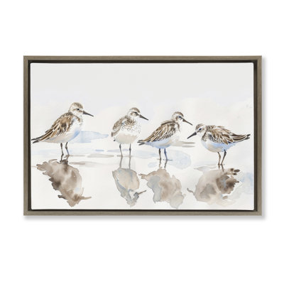  «Sandpipers Shore Reflection Floater» par Petal Prints Design