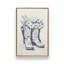 Impression sur toile encadrée de bottes de cowboy bleu marine-21681319-21681316