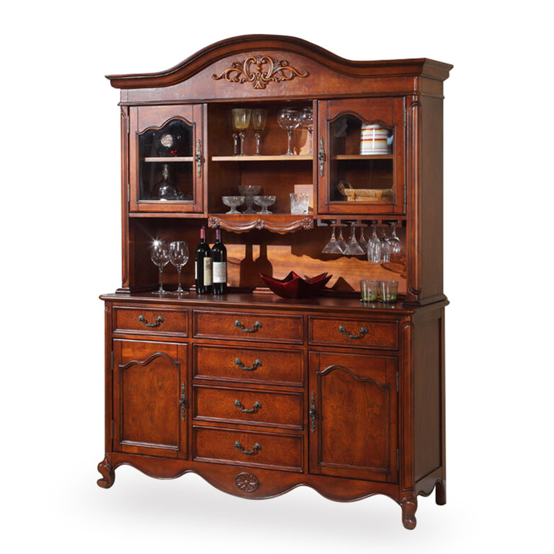 Buffet en bois de noyer massif, H 82,28 po x L 51,97 po x l 18,5 po