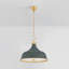 Painted No. 1 Pendant in Polished Nickel and Soft French Blue by Mark D. Sikes-1422406390-1422406384