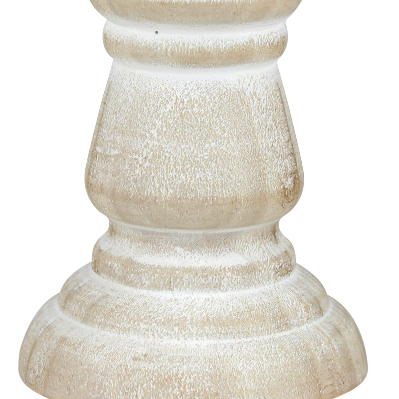 Petit chandelier de table en bois à petit cône, H 5,91 po x l 4,17 po x P 4,17 po