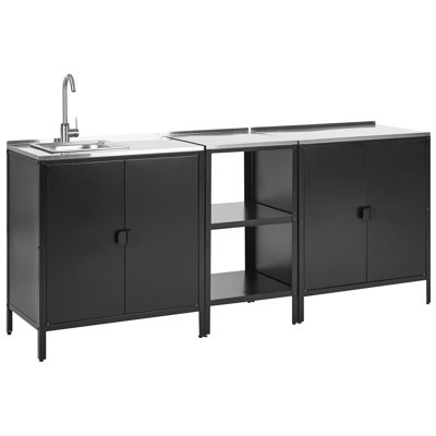 Beliani 210cm 3 Modular Outdoor Kitchen