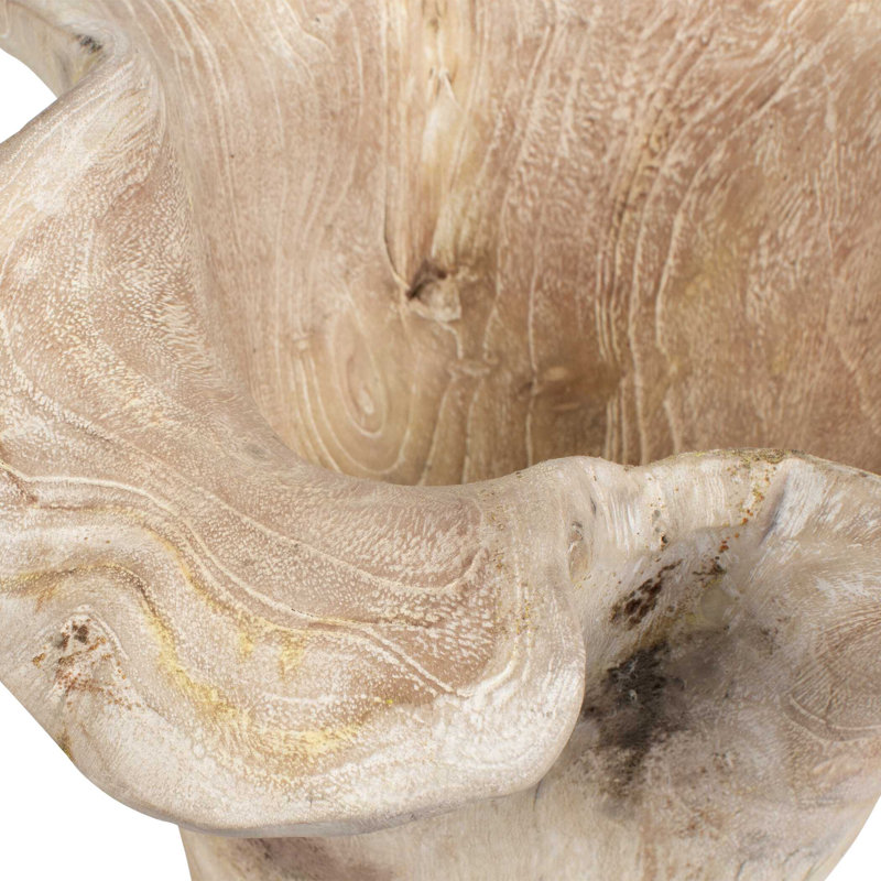 Bol d'extérieur en teck blanc Uttermost Flow