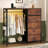 6-Drawer Storage Dresser with LED Lights, Hanging Rack & Charging Station-1228887840
