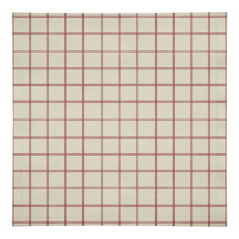 Serviette en coton 10 po Divia, Beige / Rouge