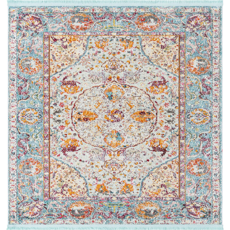 Oriental Indoor Rug, Square 5'