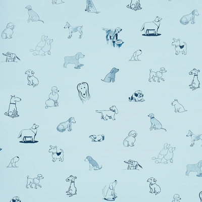 Schumacher X The New Yorker Good Dogs Everywhere Peel & Stick Wallpaper