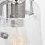 Applique murale de salle de bain Crofton avec abat-jour en verre transparent craquelé-112738081-112738084-112738087