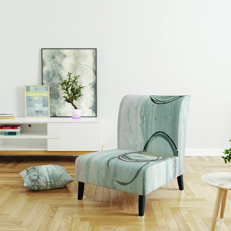 Fauteuil de chambre rembourré à motif géométrique blanc Syrah