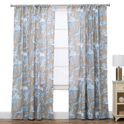 Cotton Semi Sheer Curtain Single Panel