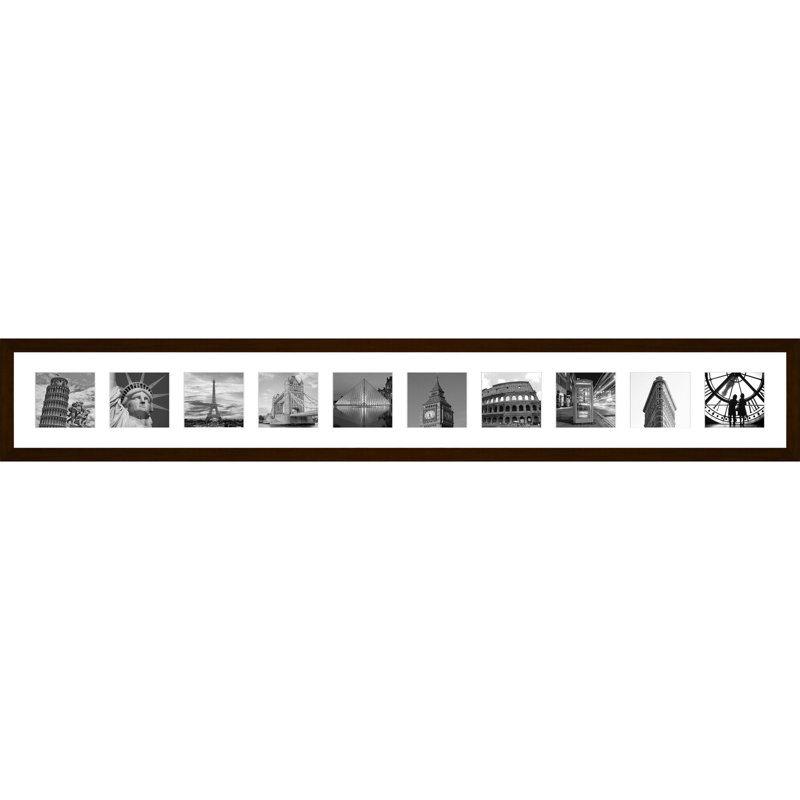 Kyllikki Wood Picture Frame with Mat, Dark Brown