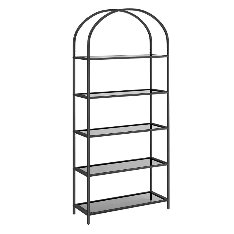 Alvon 183.5cm H x 83cm W Steel Etagere Bookcase