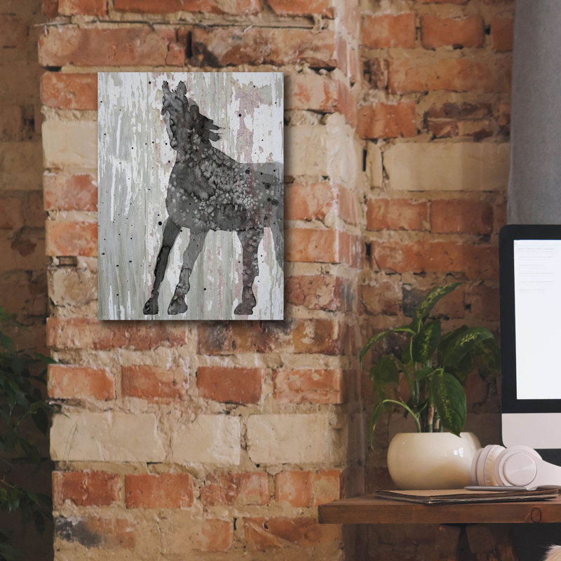  «Unbridled 2» par Alicia Ludwig, art mural sur toile, H 16 po x l 12 po