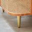 Armoire de rangement en bois et rotin