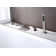 Triple Handle Deck Mounted Roman Tub Faucet with Diverter and Handshower,Tub Faucet with Waterfall Spout